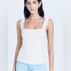 SUSANA MONACO Ruffle Strap Top - Sugar